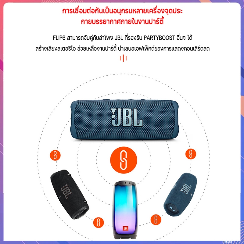 ของแท้100% Fllp6 ลำโพงบลูทูธ ลำโพงพกพา Bluetooth Speake Outdoor Waterproof Wireless Speaker for IOS/Android/PC