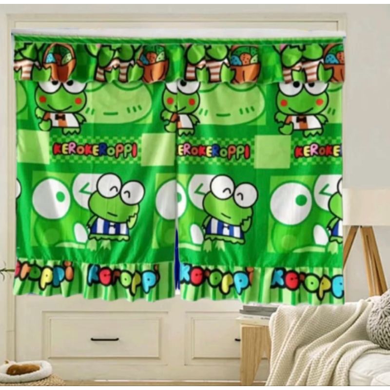 ผ้าม่านหน้าต่าง ลายการ์ตูนน่ารัก ตัดเย็บอย่างดี  มี 3ขนาดให้เลือก (1 บาน,2 บาน ,3บาน) - รูปที่ 3