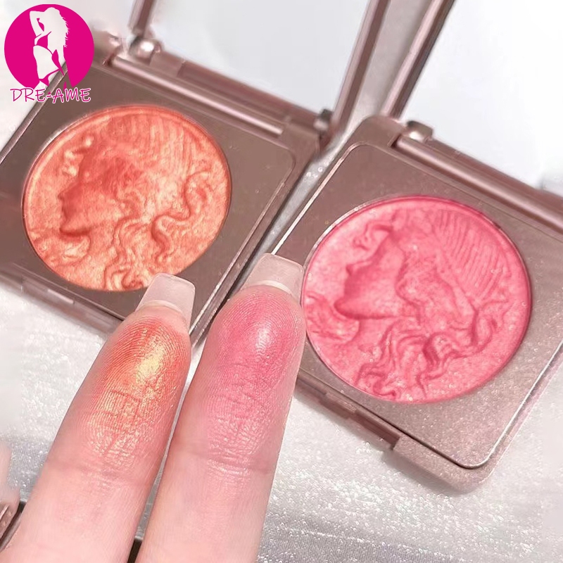 บลัชออนเนื้อฉ่ำวาว บลัชออนเจ้าหญิง ปัดแก้ม บลัชออน เม็ดสีแน่น สีสวย เนื้อฉ่ำวาว ขนาดพกพา มีกระจกให้ในตลับ (ใหม่/แท้)