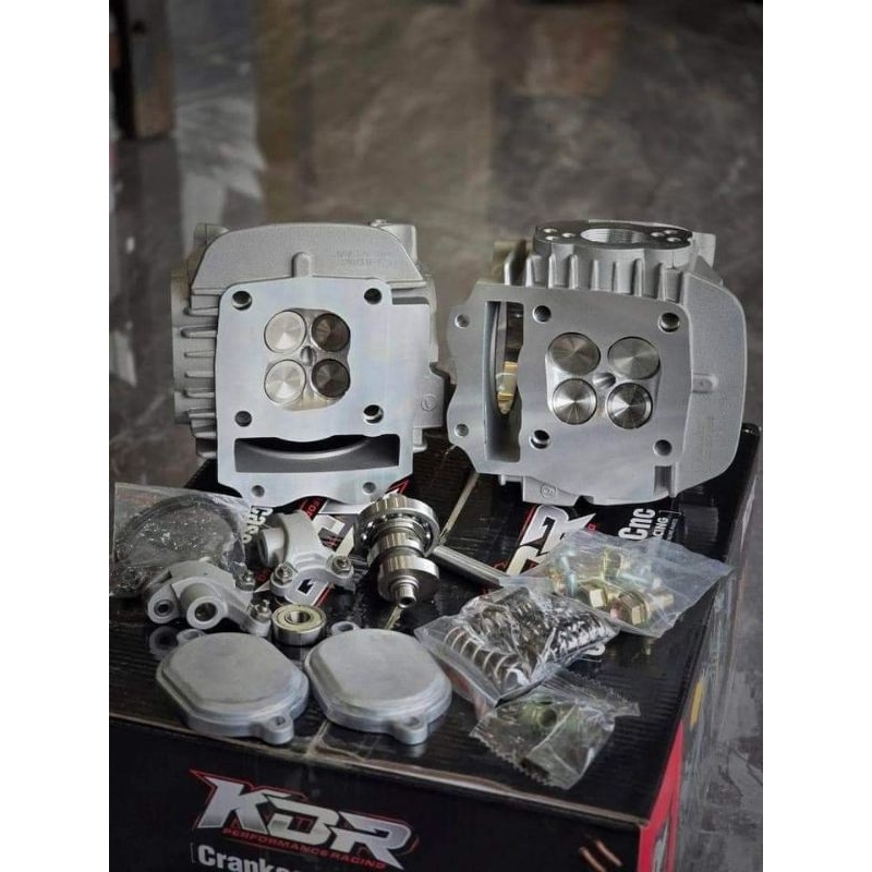 ฝา4v KDR แถมรีเทนเนอร์ไทเท วาวเลสหน้าเงา สปริงวาล์วแต่งรับรอบ13000RPM