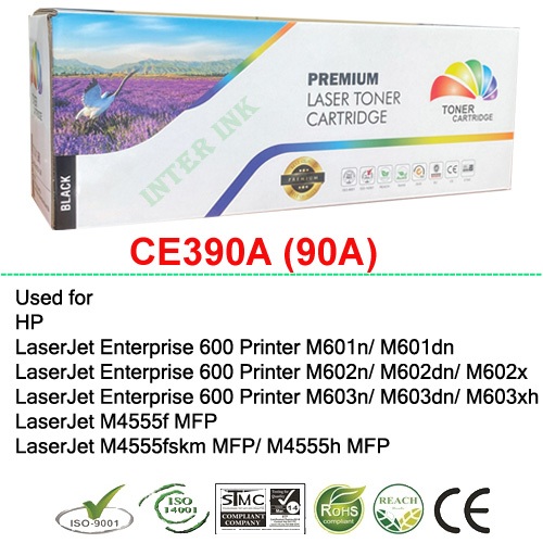 หมึกพิมพ์ LaserJet Enterprise 600 Printer M602dn/ M602x/ M603n/ M603dn/ M603xh (CE390A) สีดำ Color B
