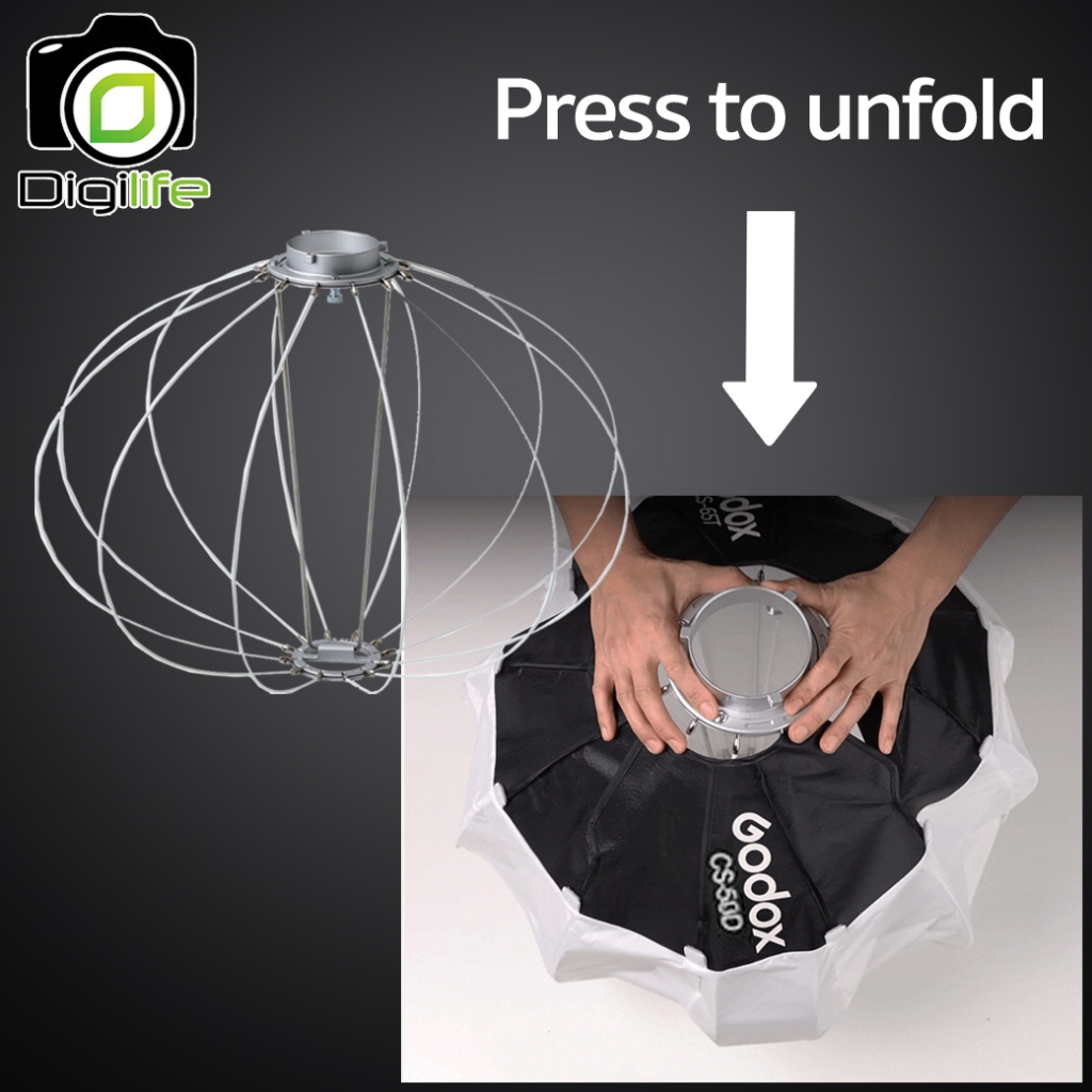 Godox Softbox CS-50D Collapsible Lantern Softbox 50 cm. - Bowen mount / Digilife Thailand