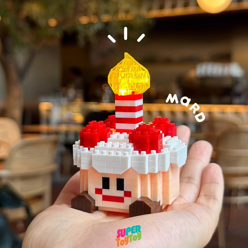 ตัวต่อเค้ก เค้กวันเกิด พร้อมไฟ+กล่องใส ของขวัญวันเกิด เค้กวันเกิด น่ารัก - รูปที่ 7