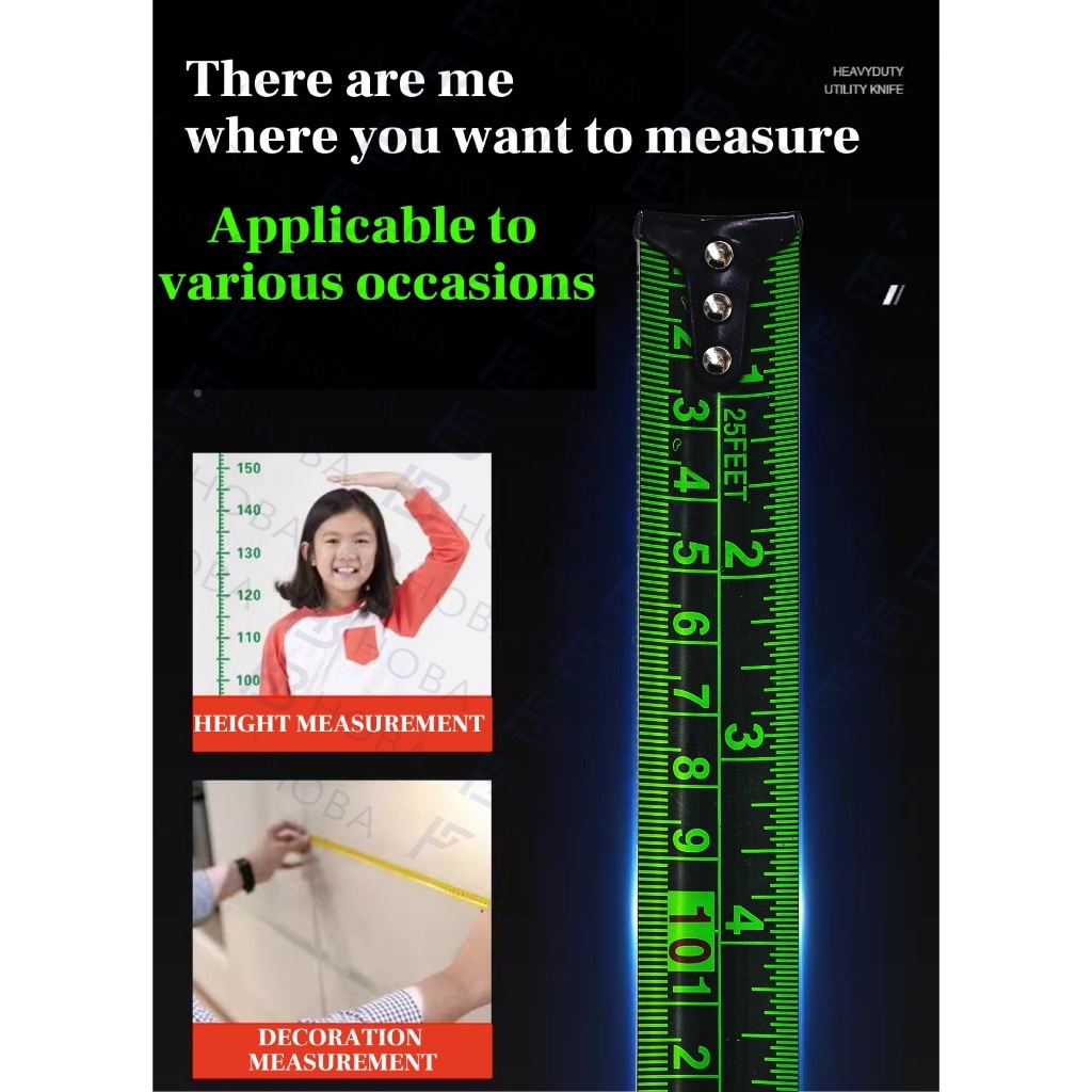 💥10ปีไม่พัง💥แม่นยำ 100%💥ตลับเมตร 10 เมตร หน้ากว้าง25 มม การวัดส่วนสูง การวัดการตกแต่ง เทปวัด ตลับเมตรพกพา ตลับเมตรstanl - รูปที่ 7