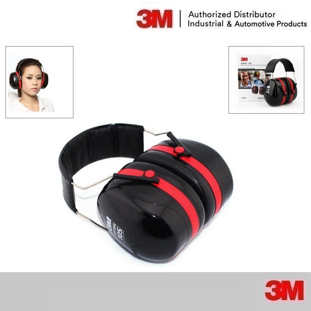 3M ครอบหูลดเสียง Earmuff รุ่น Optime 105 H10A แบบคาดศีรษะ , H10B แบบคล้องคอ