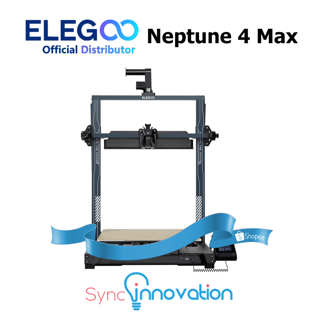 Elegoo Neptune 4 Max - เครื่องพิมพ์ 3 มิติ ขนาดใหญ่ พื้นที่พิมพ์ 40x40 cm