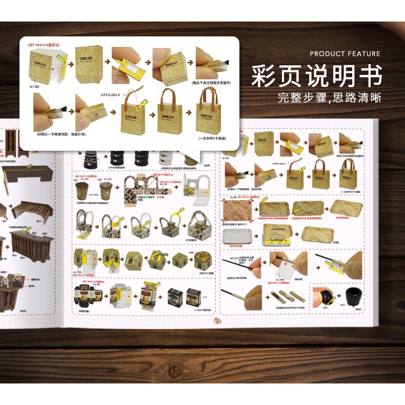 ส่งด่วนกทม.   บ้านตุ๊กตา DIY ประกอบเอง Vintage Coffee Shop เปิดหน้าได้ ของเล่น CUTE ROOM F-041 ราคา ถูกที่สุด ดีลบีเคเค แกลเลอรีภาพที่ 8