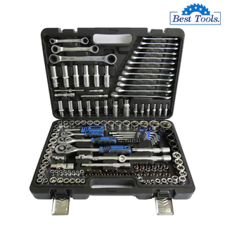 EURO KING TOOLS ชุดบล็อค 150 ตัวชุด สินค้ามาตรฐานเยอรมัน เหล็กคุณภาพดี CR-V แข็งแรง ทนทาน ชุดอุปกรณ์เครื่องตามรูปภาพ ได