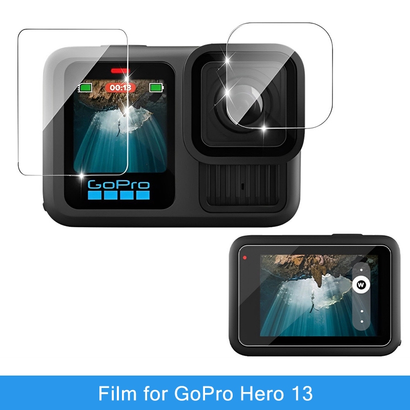 ฟิล์มกันรอย Film GoPro Hero 13 (ครบชุด) สำหรับ GoPro Hero 13 (แบบใส) / Screen Protector Film for GoPro Hero 13 ，good qua