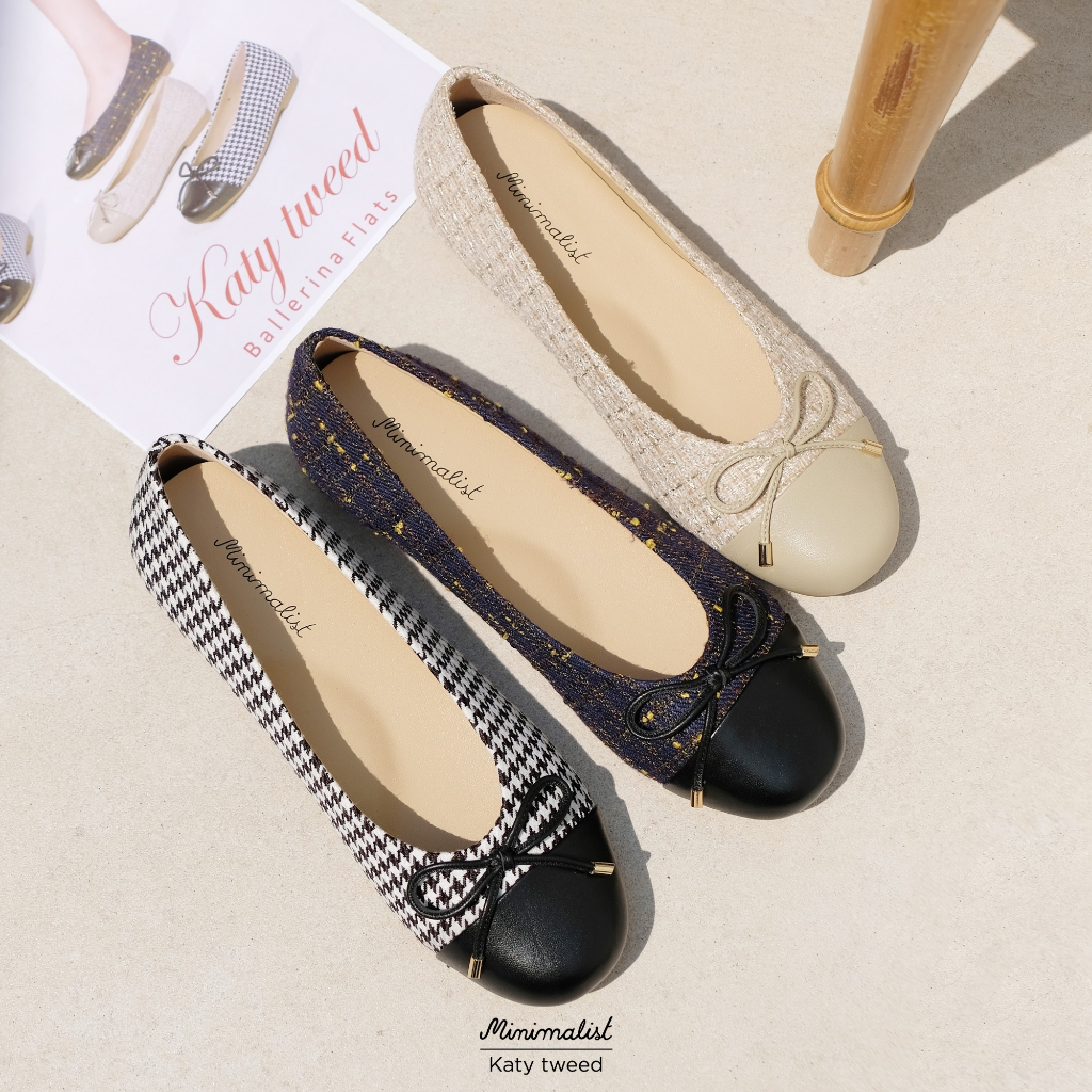𝐌𝐈𝐍𝐈𝐌𝐀𝐋𝐈𝐒𝐓 รองเท้าหนังแกะ รุ่น Audrey (caramel) หน้าเท้ากว้าง พื้นไม่บาง