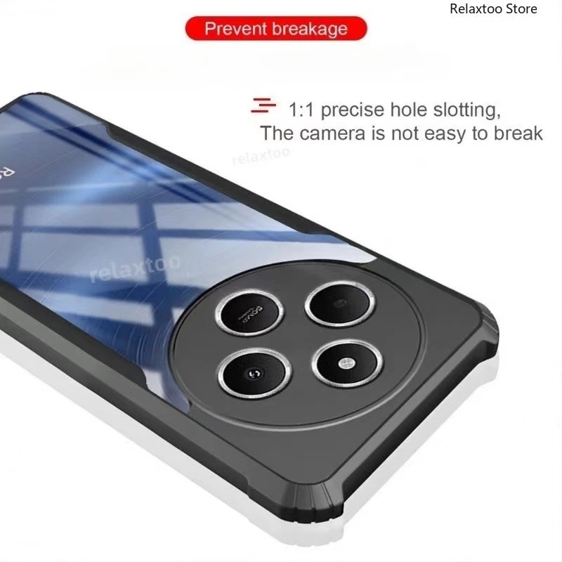 HHL ตรงรุ่น เคสหลังใส ขอบสี สำหรับ Xiaomi Redmi 15C 14C / Poco C75 C85 / Spark 30C เคสใสกันกระแทก เสี่ยวมี่14C โปโกC75 - รูปที่ 5