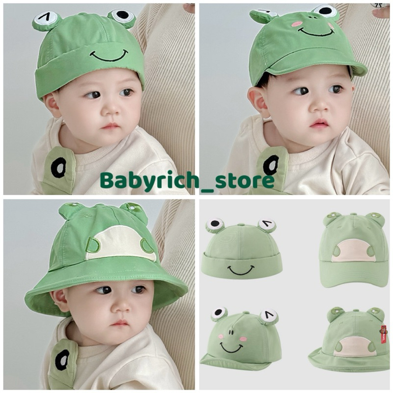 (พร้อมส่ง 4 แบบ) หมวกแก๊ปเด็ก หมวกกบ บักเก็ต ทารก เด็กน้อย เด็กอ่อน cap hat bucket