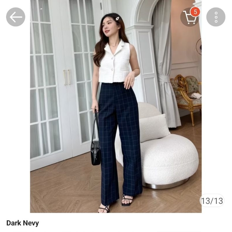 ส่งต่อ 𝐏𝐢𝐩𝐞𝐫 𝐓𝐫𝐨𝐮𝐬𝐞𝐫𝐬 v.2 | by ddarling_shop ส่งต่อสี Dark Nevy ไซส์ L