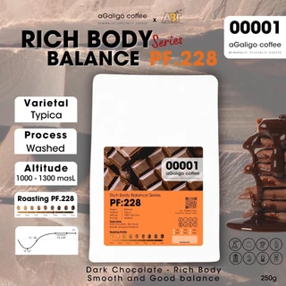 Agaligo coffee Roaster PF.228 เมล็ดกาแฟ Rich Body Balance (เกรดพรีเมี่ยม) House Blend