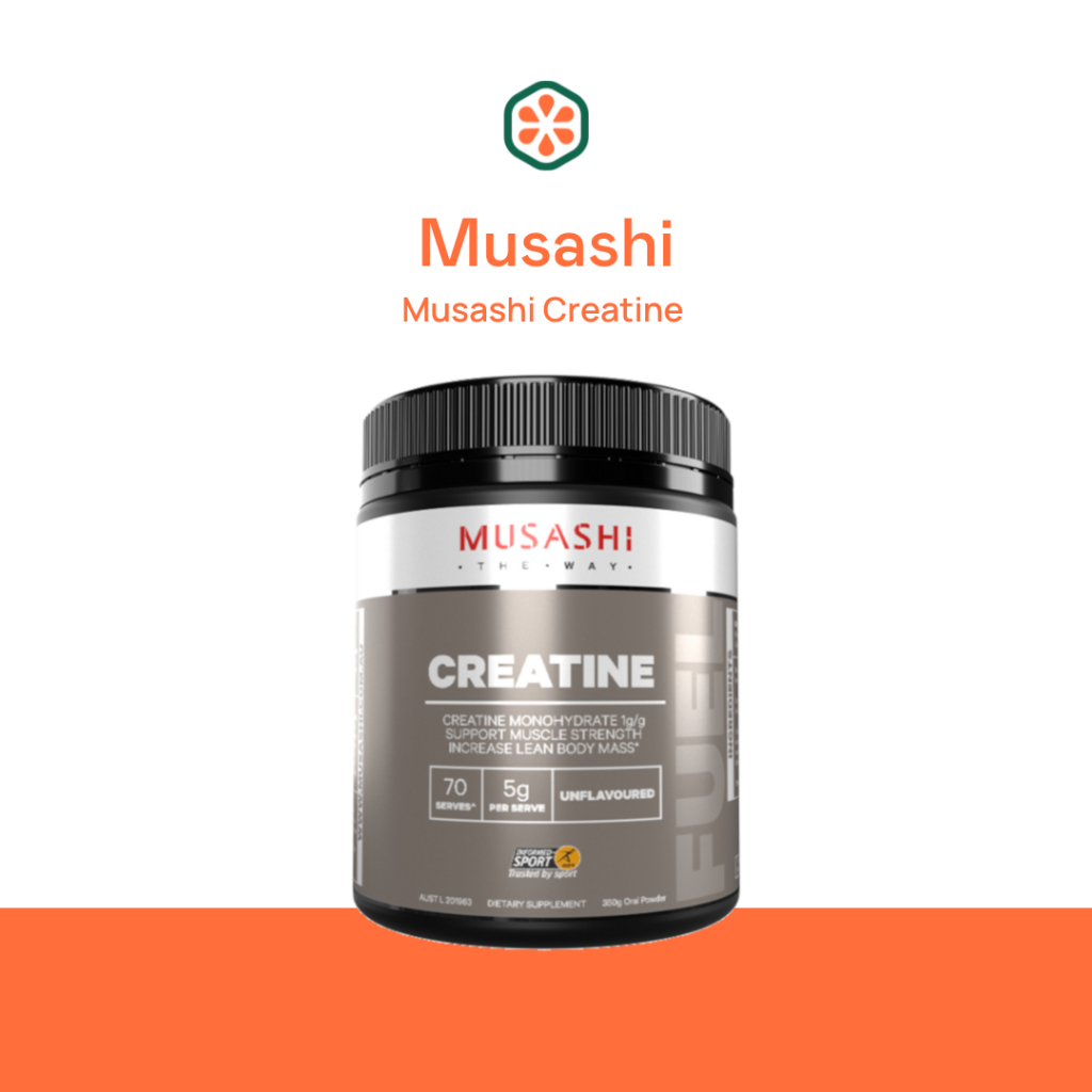 Musashi Creatine 350g ครีเอทีนผง เสริมประสิทธิภาพการออกกำลังกาย ไม่มีรสชาติ 350 กรัม