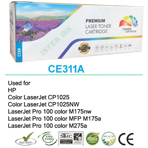 หมึกพิมพ์ Color LaserJet CP1025 / CP1025NW (CE311A) สีฟ้า Color Box