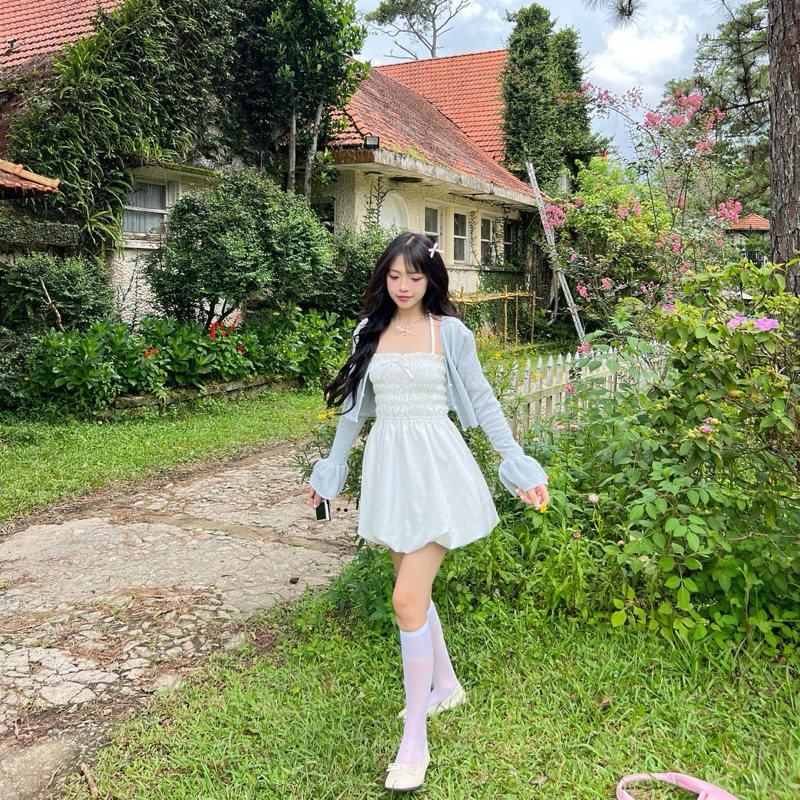 areum.room_  Aimeedressx Nami / S-M รอพรี 7-15 วัน พรีออเดอร์เวียดนาม 100% ได้ 2 ชิ้น เดรส+เสื้อคลุม