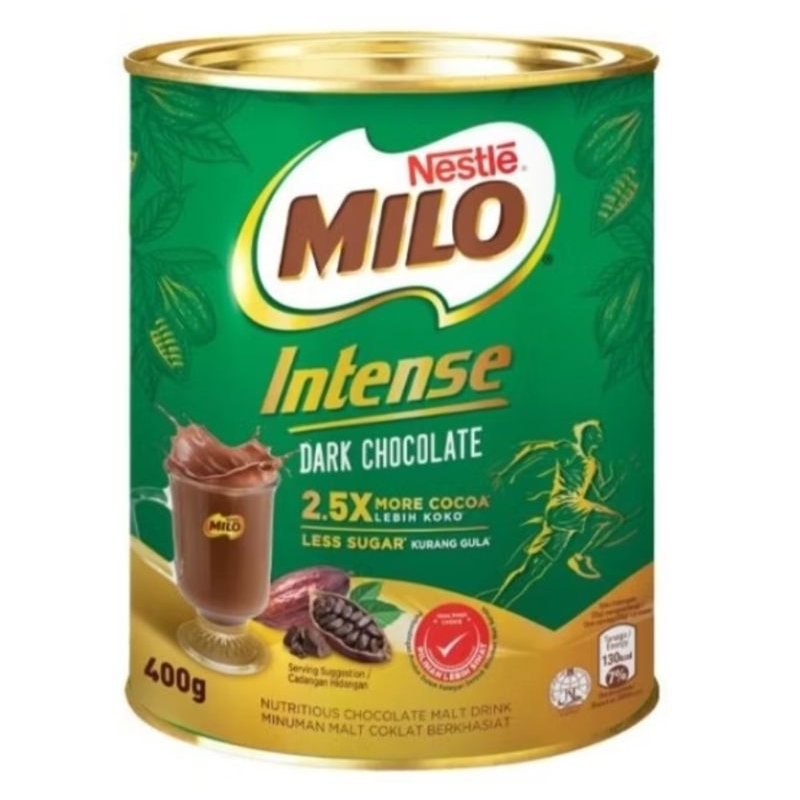 🇲🇾หิ้วจากมาเลเซีย Nestle Milo Intense Dark Chocolate less sugar 400 กรัม