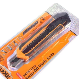 INGCO มีดคัตเตอร์ 18มม x 100มม. ใบมีดดำ SK4 รหัส : HKNS11815 Snap-off blade knife