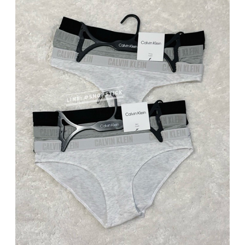 Calvin Klein pack 3 มาทั้งไม้ กางเกงใน ปักขอบ ทรง BIKINI , ทรง THONG