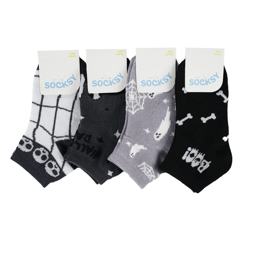 Socksy ถุงเท้าเด็กคละสีเข้ม รุ่น SD-0157(3-5) และ (4-6) (แพ็คสุดคุ้ม12คู่)