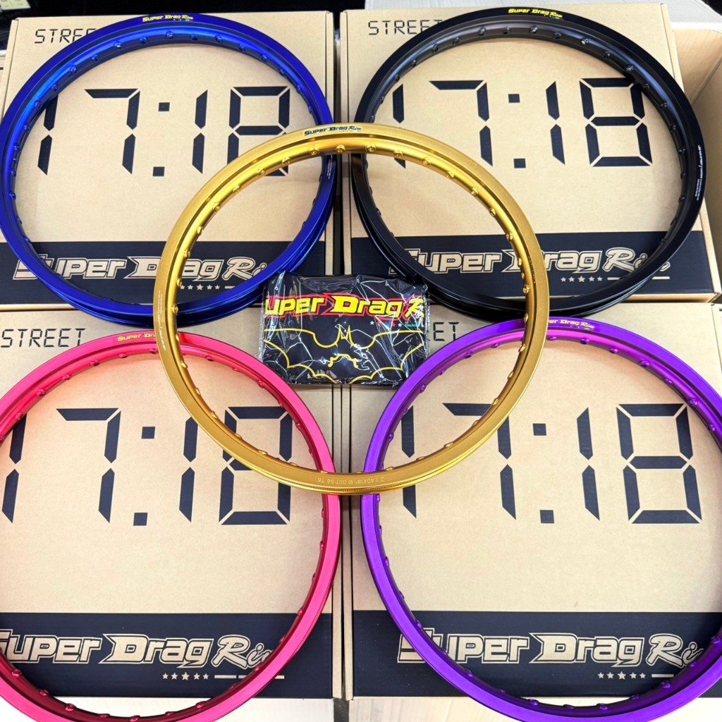 วงล้อ Super Drag Rim กล่องคู่ ขนาด 1.40 ขอบ17 ขอบ18 **เลือกสีตามชอบ
