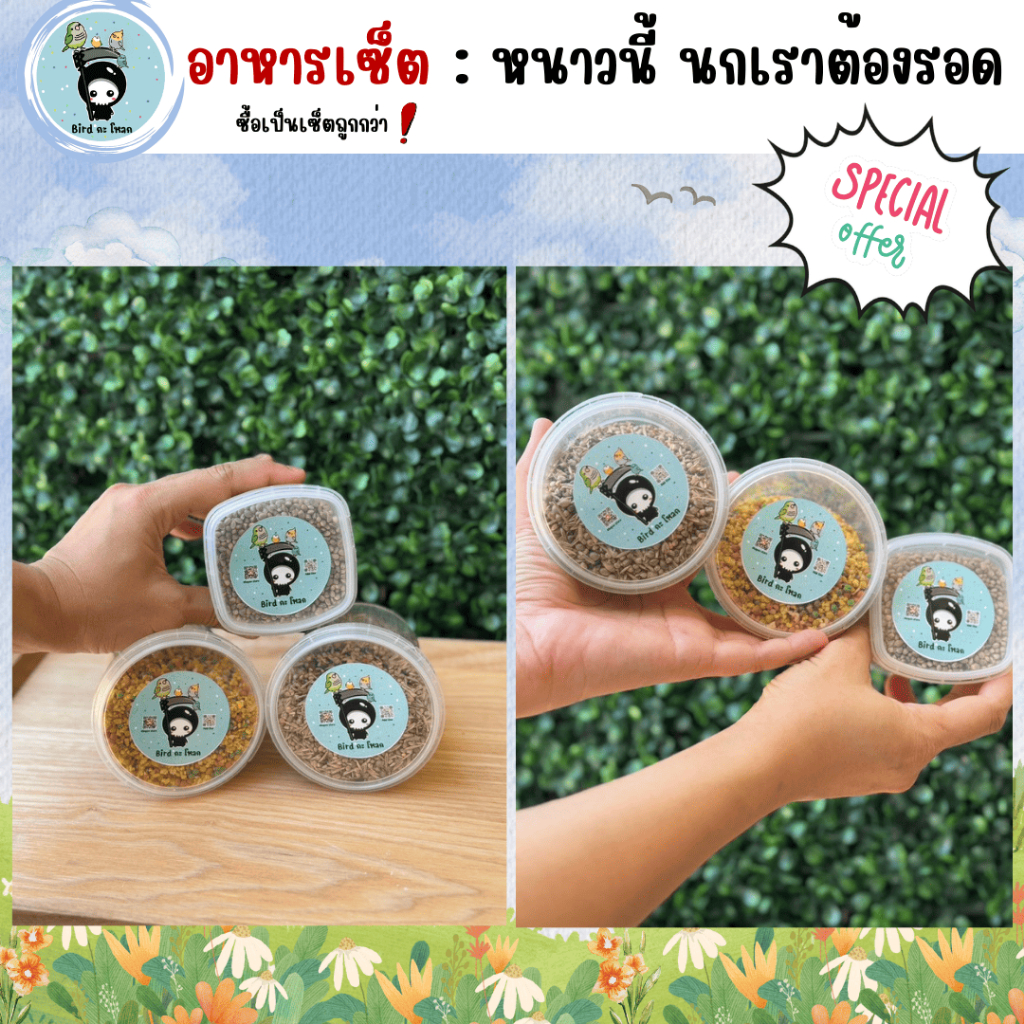 เซ็ตอาหารนกแก้ว เซ็ต หนาวนี้ นกเราต้องรอด