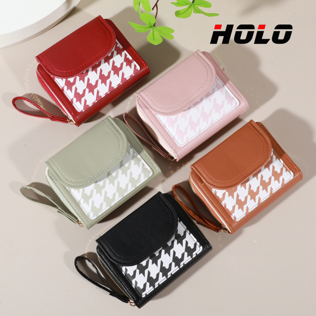2025 ขายร้อน สไตล์ใหม่ ตารางพันนก ซิป Zero กระเป๋าสตางค์ แฟชั่น ซองการ์ด ผู้หญิง