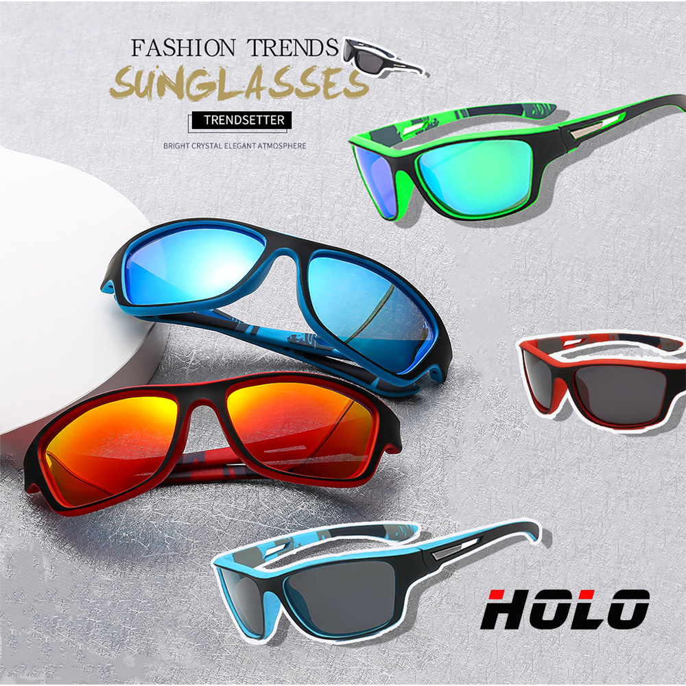 แว่นตากันแดดผู้ชาย แฟชั่น รุ่นกีฬา แว่นตากันแดด ฟิล์มสี Dazzle ผู้หญิงกลางแจ้ง แว่นตาโพลาไรซ์