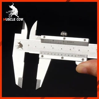MUSCLE COW คีมวัดแบบเวอร์เนียร์ สแตนเลส 6นิ้ว 8นิ้ว (ความละเอียด 0.05 มม. 1/128 นิ้ว)