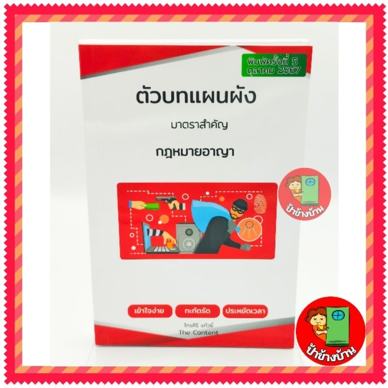 (แถมฟรีปกใส) ตัวบทแผนผัง มาตราสำคัญ กฎหมายอาญา โดย ไกรศิริ แก้วยี่