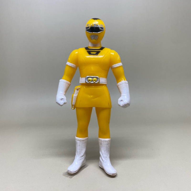 Sentai Carranger Yellow (1996) Soft Figure | Original Bandai | หุ่นซอฟท์เซ็นไตแท้ สูง 4.5 นิ้ว | สิน