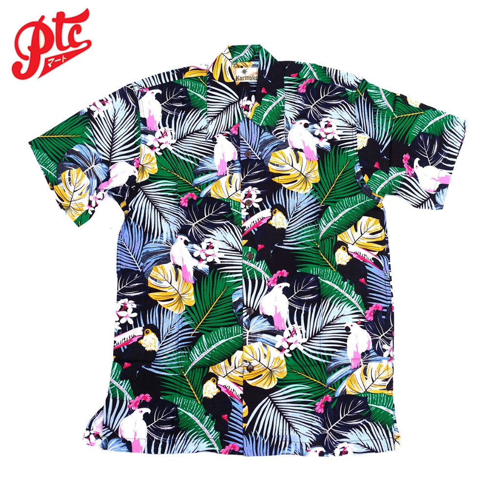 เสื้อฮาวาย Karmakula Zanzibar Black Hawaii Shirt
