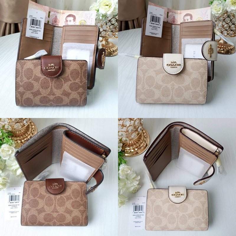 🎀(สด-ผ่อน) CW786 MEDIUM CORNER ZIP WALLET