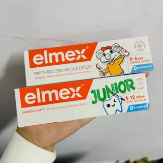 [New Lot 29] Elmex แปรงสีฟัน ยาสีฟัน น้ำยาบ้วนปากสำหรับเด็ก และผู้ใหญ่ กลืนได้ ใช้ได้ตั้งแต่ฟันซี่แรก 0-12 ปี
