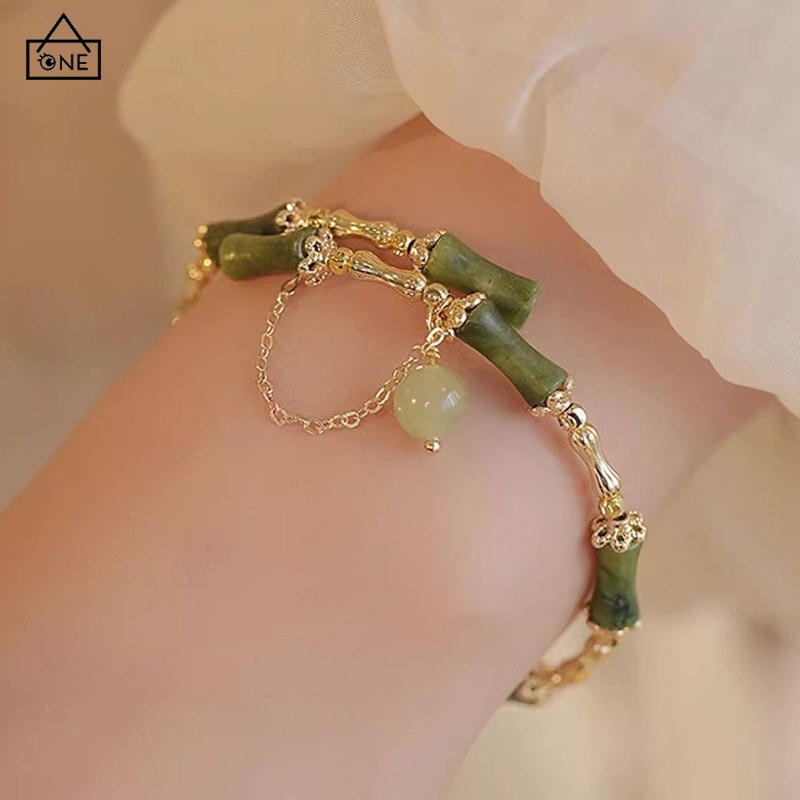 COD สร้อยข้อมือรูปไม้ไผ่วินเทจสไตล์จีนแฟชั่นระดับไฮเอนด์เครื่องประดับสำหรับผู้หญิงของขวัญ-a.one