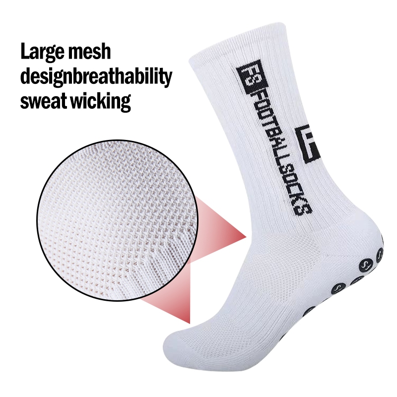 ถุงเท้า สําหรับฟุตบอล/บาสเกตบอล/วิ่ง กันลื่น ซับเหงื่อ ถุงเท้ากีฬา ข้อกลาง ฟรีไซส์ 36-44 ผู้ชาย/ผู้หญิงใส่ได้