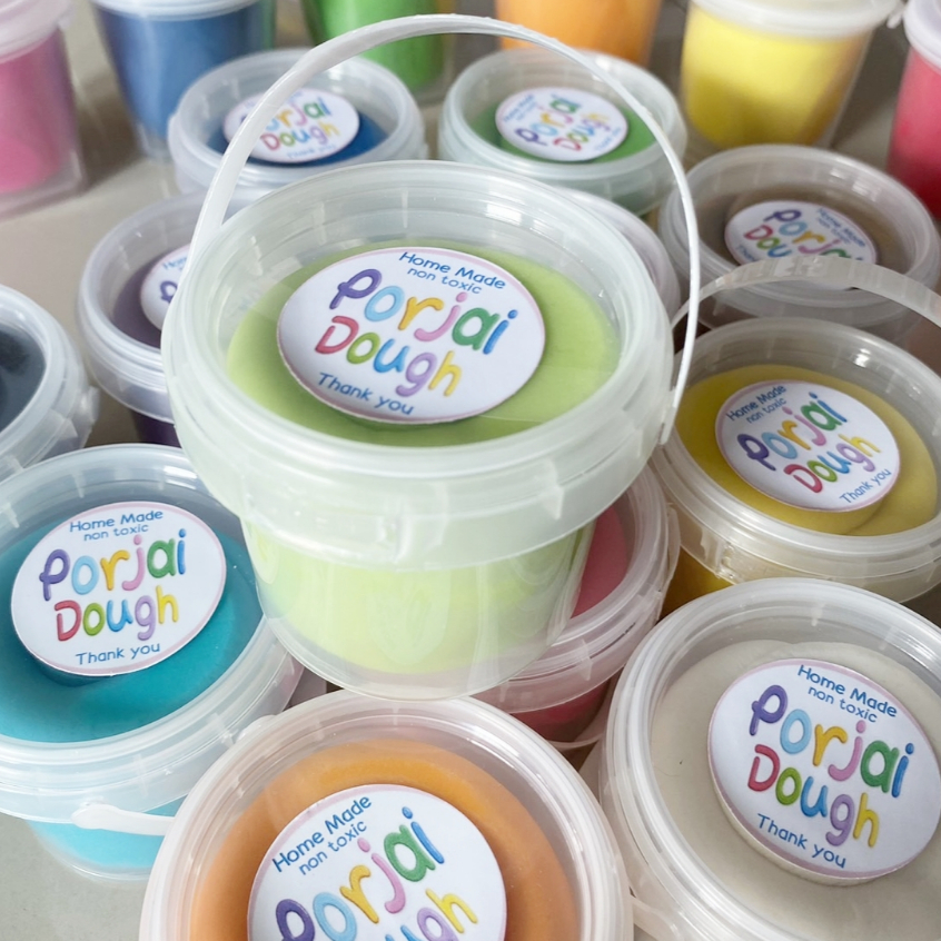 แป้งโดว์ 150 g กระปุกหูหิ้วน่ารัก โฮมเมด ปลอดสาร เลือกสีได้