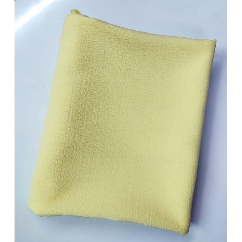 ผ้า BUBBLE สีพื้น ยืดนิดๆ มีลายในตัวผ้า สวย นิ่มมาก ใส่สบาย ไม่หนาไม่บาง มี 18 สี หน้ากว้าง 157 - 160 cm #ผ้าเมตร - รูปที่ 6