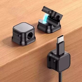 ชิ้นการจัดเรียงสายเคเบิลคลิปตัวจัดการสายไฟ USB ชาร์จเครื่องม้วนสายเคเบิลข้อมูลมีหัวเข็มขัดการจัดเก็บคงที่สายเคเบิลข้อมูล