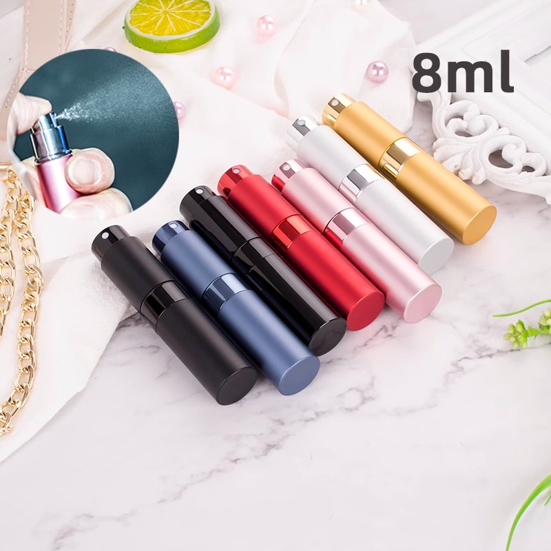 ขวดแบ่งน้ำหอม แบบพกพา สำหรับเติมแบบปั้ม (8ml) ขวดแบ่งน้ำหอม แบบพกพา สําหรับเดินทาง ขวดสเปรย์น้ำหอม  ขวดน้ำหอม แบบหมุนเปิ