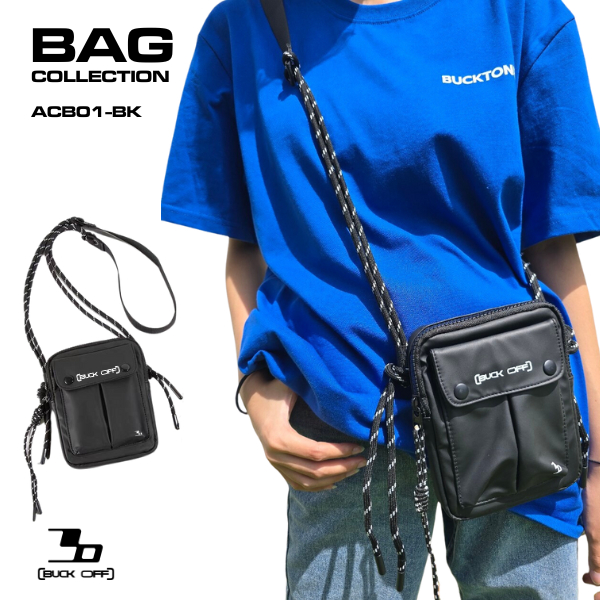BUCKOFF : รุ่น ACB01-BK ACB COLLECTION กระเป๋าสะพายข้าง  กระเป๋าสะพายข้างผู้ชาย กระเป๋าผ้ากันน้ำ