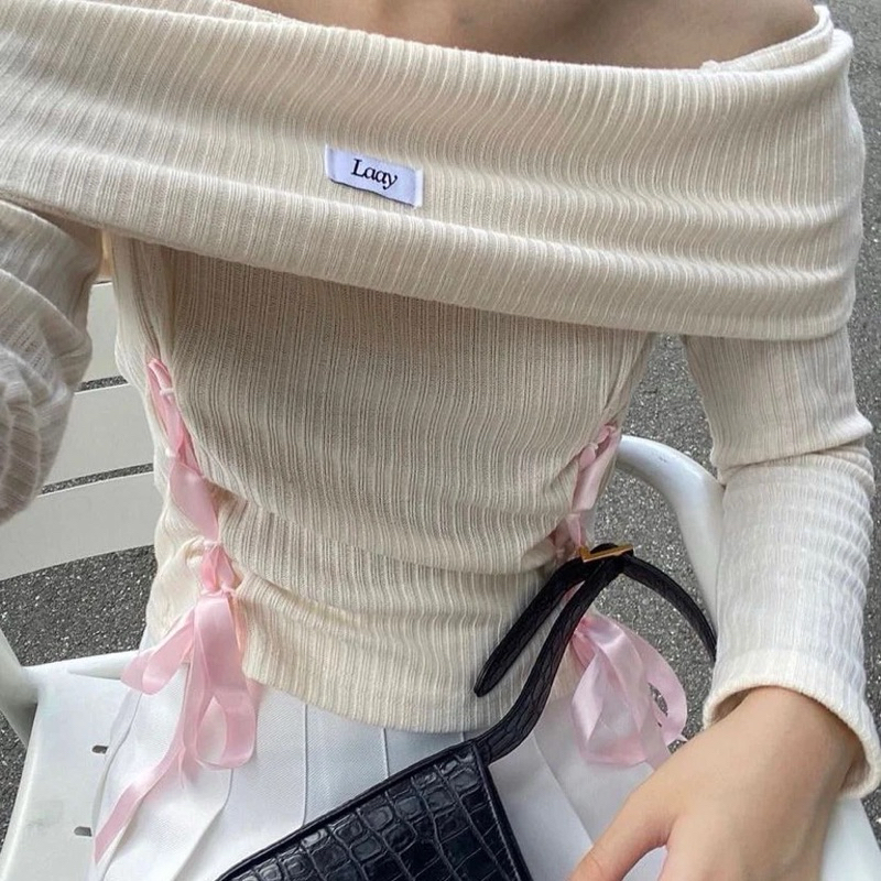 (ใช้โค้ด video ลดได้) ส่งต่อ laayhouse เสื้อปาดไหล่ ไซส์ L มือ1