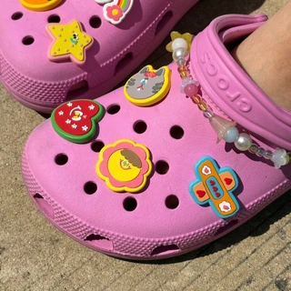 amuse.stuff-jibbizt rubber market ตัวติดรองเท้าแบบยางเซตแวะให้จับจ่าย(หมุดสีดำ)