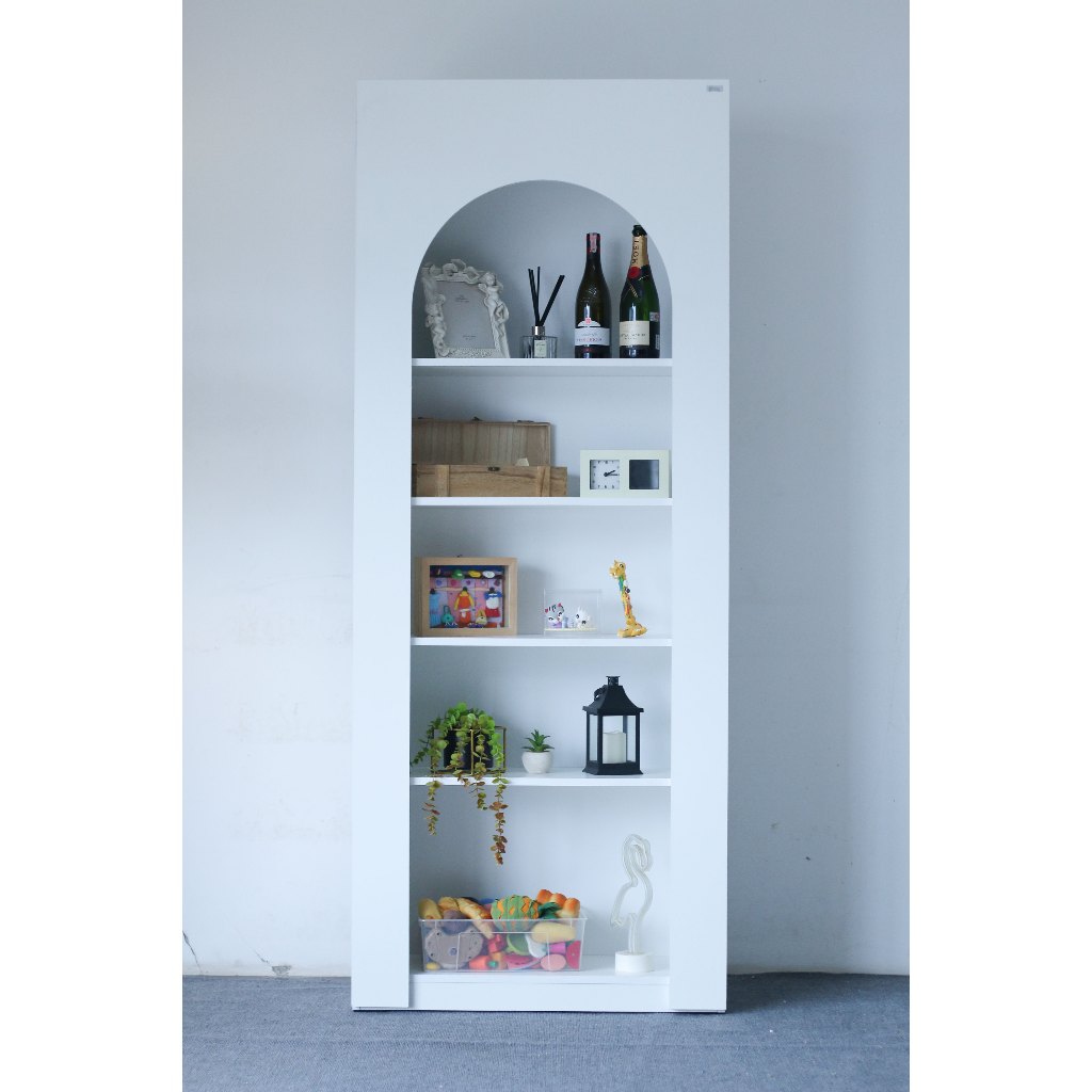 Besta ชั้นโชว์โมเดิร์น ขอบโค้ง ไม้เมลามีน กันน้ำ กันรอย (ส่งฟรี)