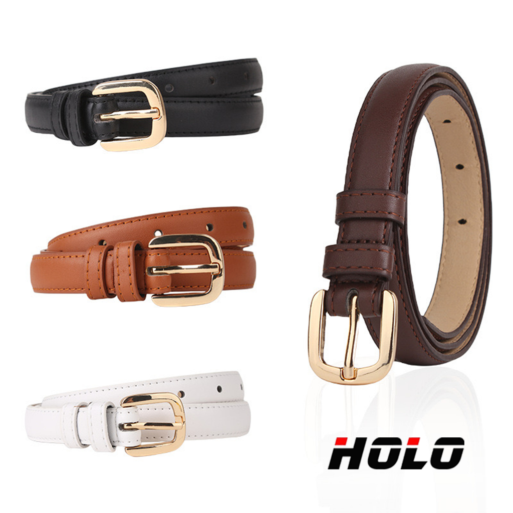 เข็มขัดสตรีแฟชั่นเกาหลีสไตล์วินเทจส หัวเข็มขัดโลหะสีทอง 4 สีสามารถเลือกได้