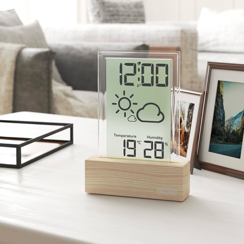 [Banana Gongbang] Glass Tree Weather Digital LCD Desk Clock