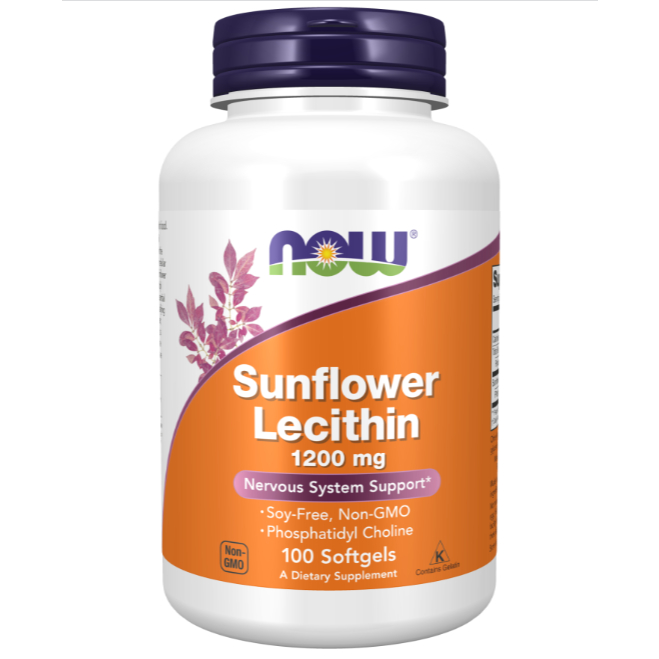 เลซิติน | Sunflower Lecithin / Soy Lecithin 1200 mg [100/200 Softgels] by NOW FOODS