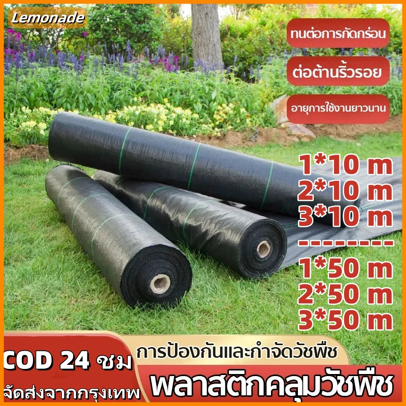 ผ้าคลุมดิน(เกรด A) คลุมดิน ผ้าคลุมหญ้า พลาสติกคลุมวัชพืช พราสติกคลุมดิน ผ้าคลุมวัชพืช น้ำซึมผ่านได้ คลุมวัชพืช 10/50m