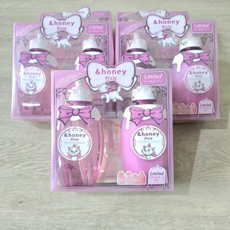 นำเข้าจากญี่ปุ่นแท้ 100% &HONEY Pixie Moist Silky x Marie Cat Limited สระผม